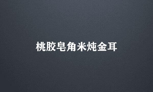 桃胶皂角米炖金耳