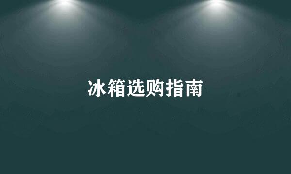 冰箱选购指南