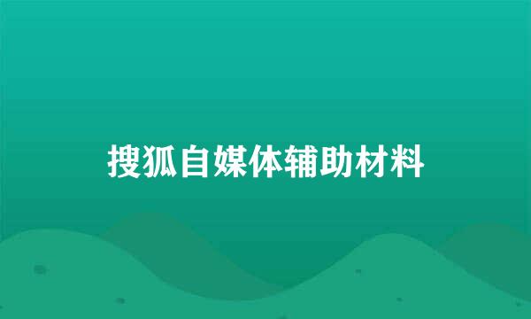 搜狐自媒体辅助材料