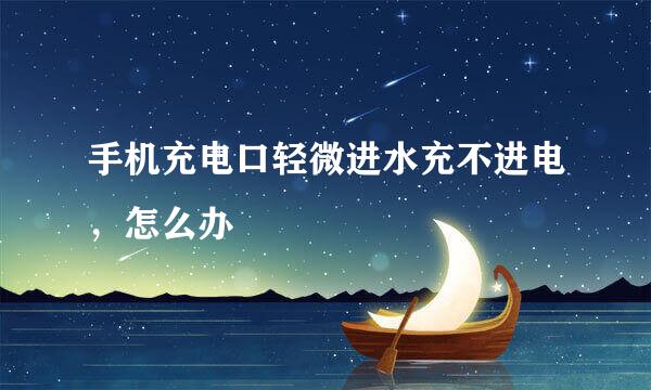 手机充电口轻微进水充不进电，怎么办