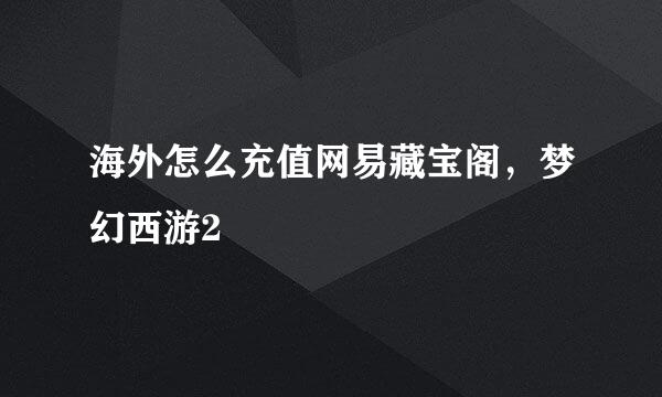 海外怎么充值网易藏宝阁，梦幻西游2
