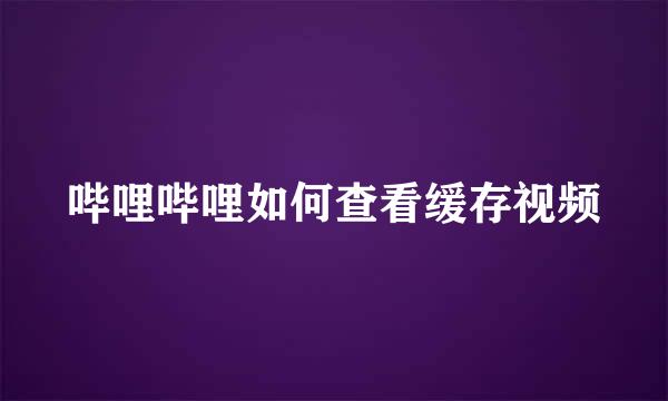 哔哩哔哩如何查看缓存视频