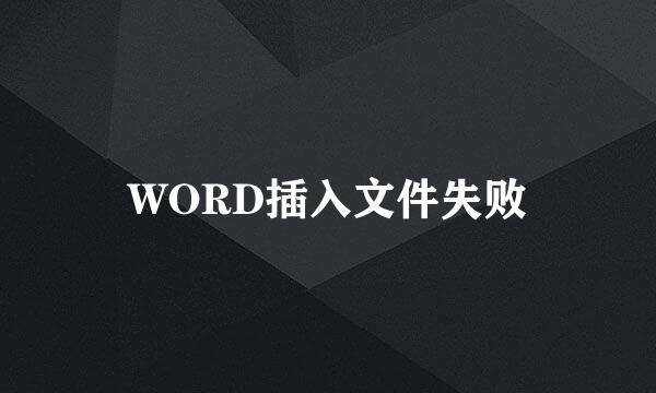 WORD插入文件失败