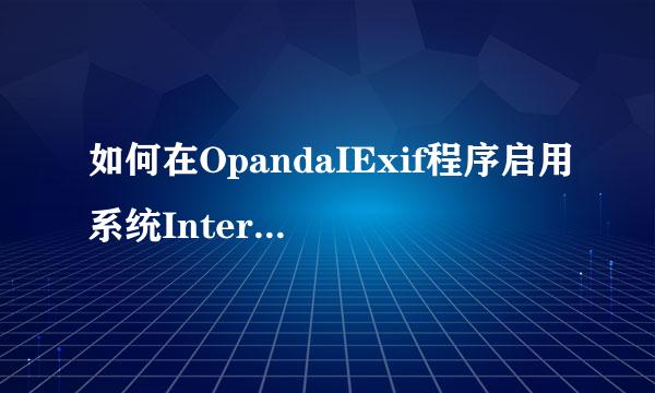 如何在OpandaIExif程序启用系统Internet浏览器