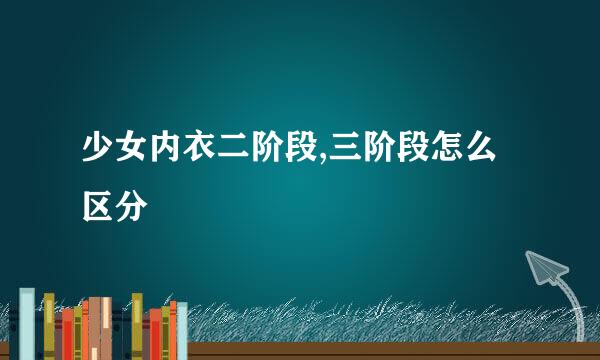 少女内衣二阶段,三阶段怎么区分