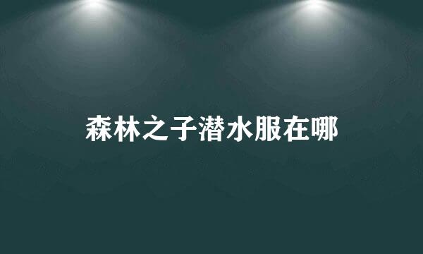森林之子潜水服在哪
