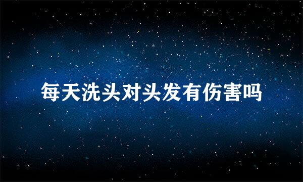 每天洗头对头发有伤害吗