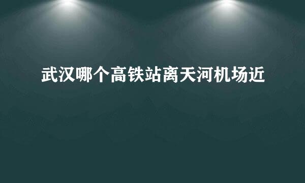 武汉哪个高铁站离天河机场近