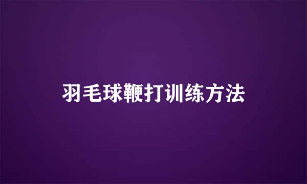 羽毛球鞭打训练方法