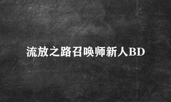流放之路召唤师新人BD