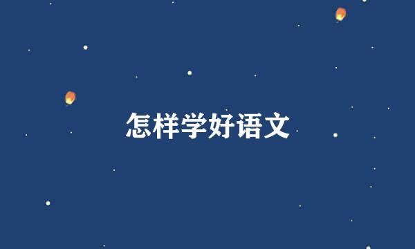 怎样学好语文