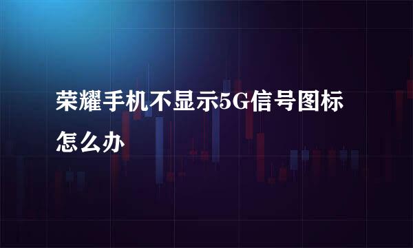 荣耀手机不显示5G信号图标怎么办