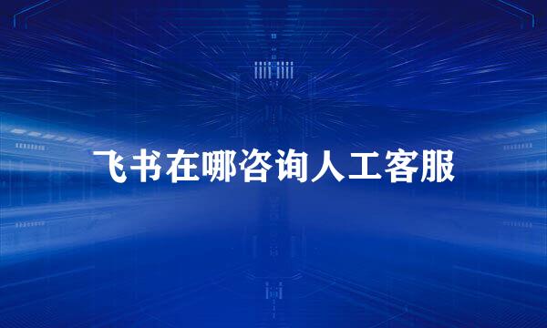 飞书在哪咨询人工客服