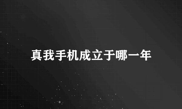 真我手机成立于哪一年