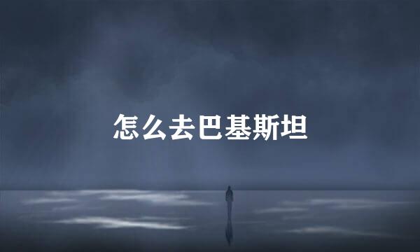 怎么去巴基斯坦