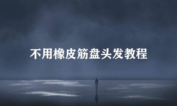 不用橡皮筋盘头发教程