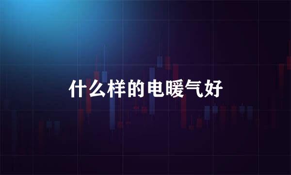 什么样的电暖气好