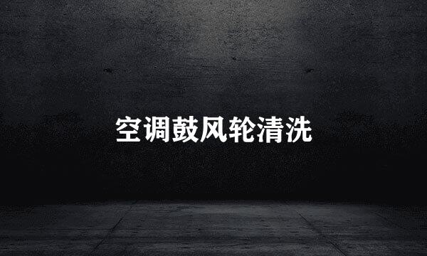 空调鼓风轮清洗
