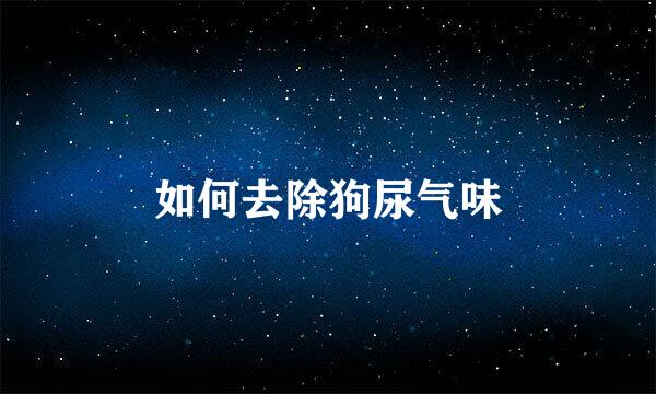 如何去除狗尿气味