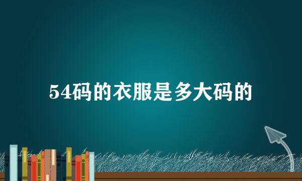 54码的衣服是多大码的