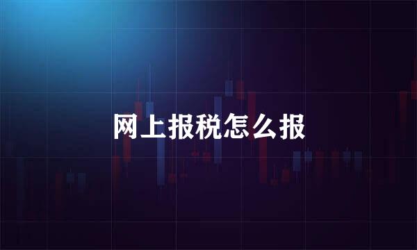 网上报税怎么报