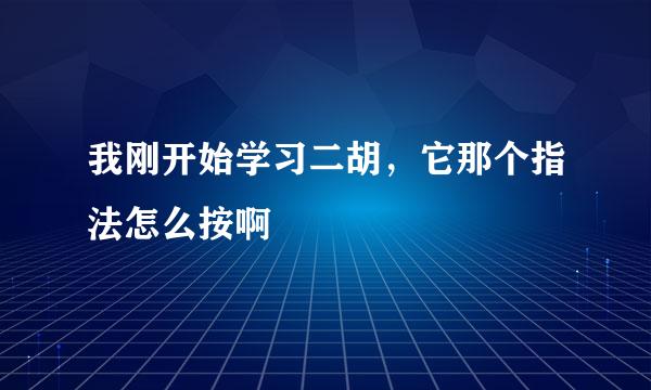 我刚开始学习二胡，它那个指法怎么按啊