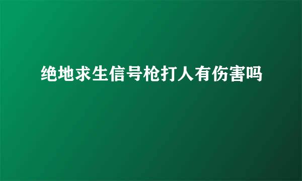 绝地求生信号枪打人有伤害吗