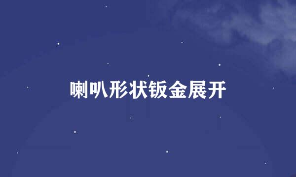 喇叭形状钣金展开