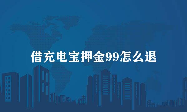 借充电宝押金99怎么退