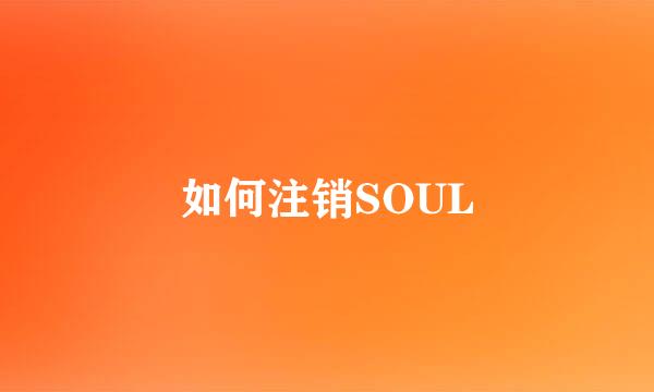 如何注销SOUL