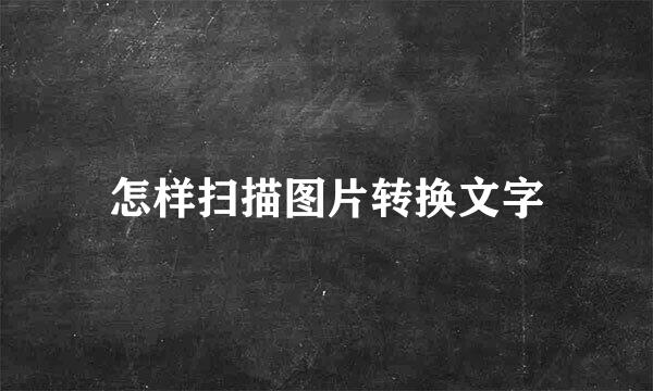 怎样扫描图片转换文字
