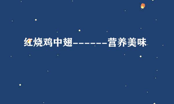 红烧鸡中翅------营养美味
