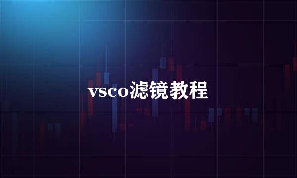 vsco滤镜教程