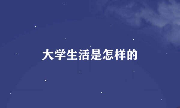 大学生活是怎样的