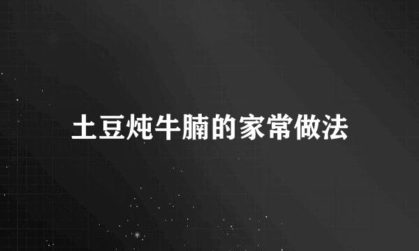 土豆炖牛腩的家常做法