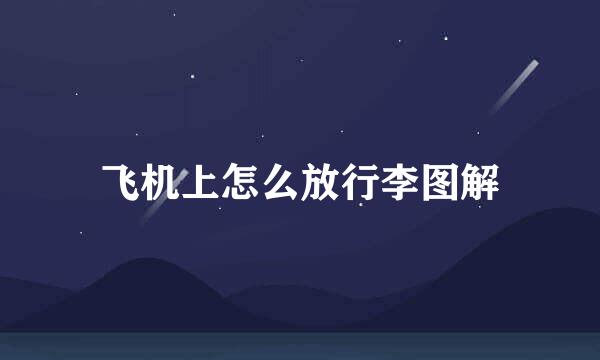 飞机上怎么放行李图解