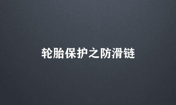 轮胎保护之防滑链