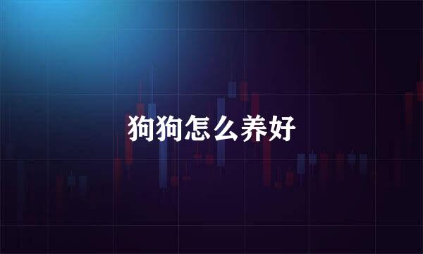 狗狗怎么养好