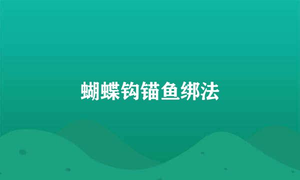 蝴蝶钩锚鱼绑法