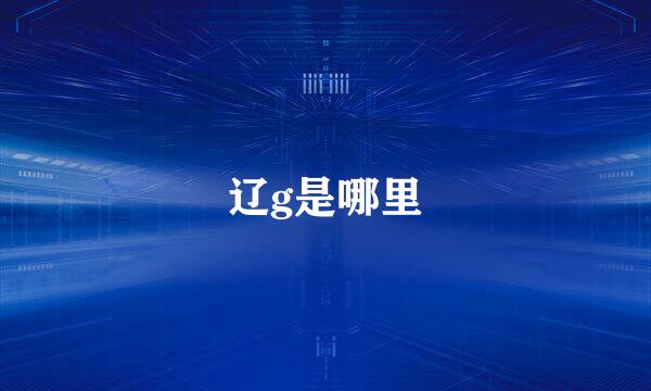 辽g是哪里