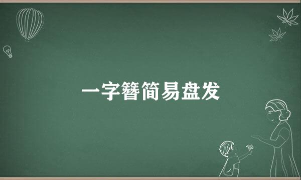 一字簪简易盘发