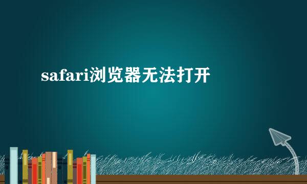 safari浏览器无法打开