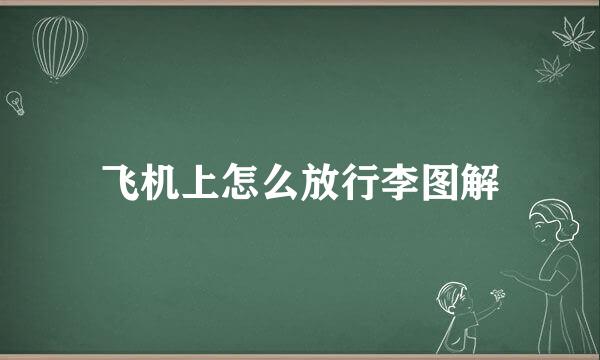 飞机上怎么放行李图解