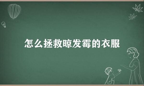 怎么拯救晾发霉的衣服