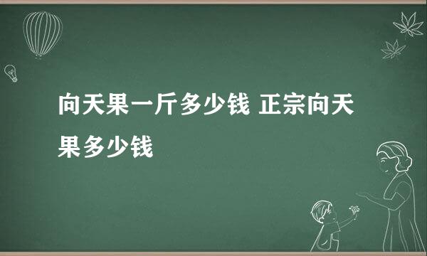 向天果一斤多少钱 正宗向天果多少钱