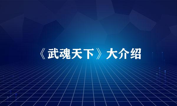 《武魂天下》大介绍
