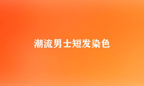 潮流男士短发染色