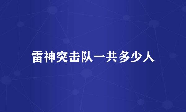 雷神突击队一共多少人