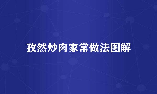 孜然炒肉家常做法图解