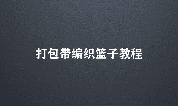 打包带编织篮子教程